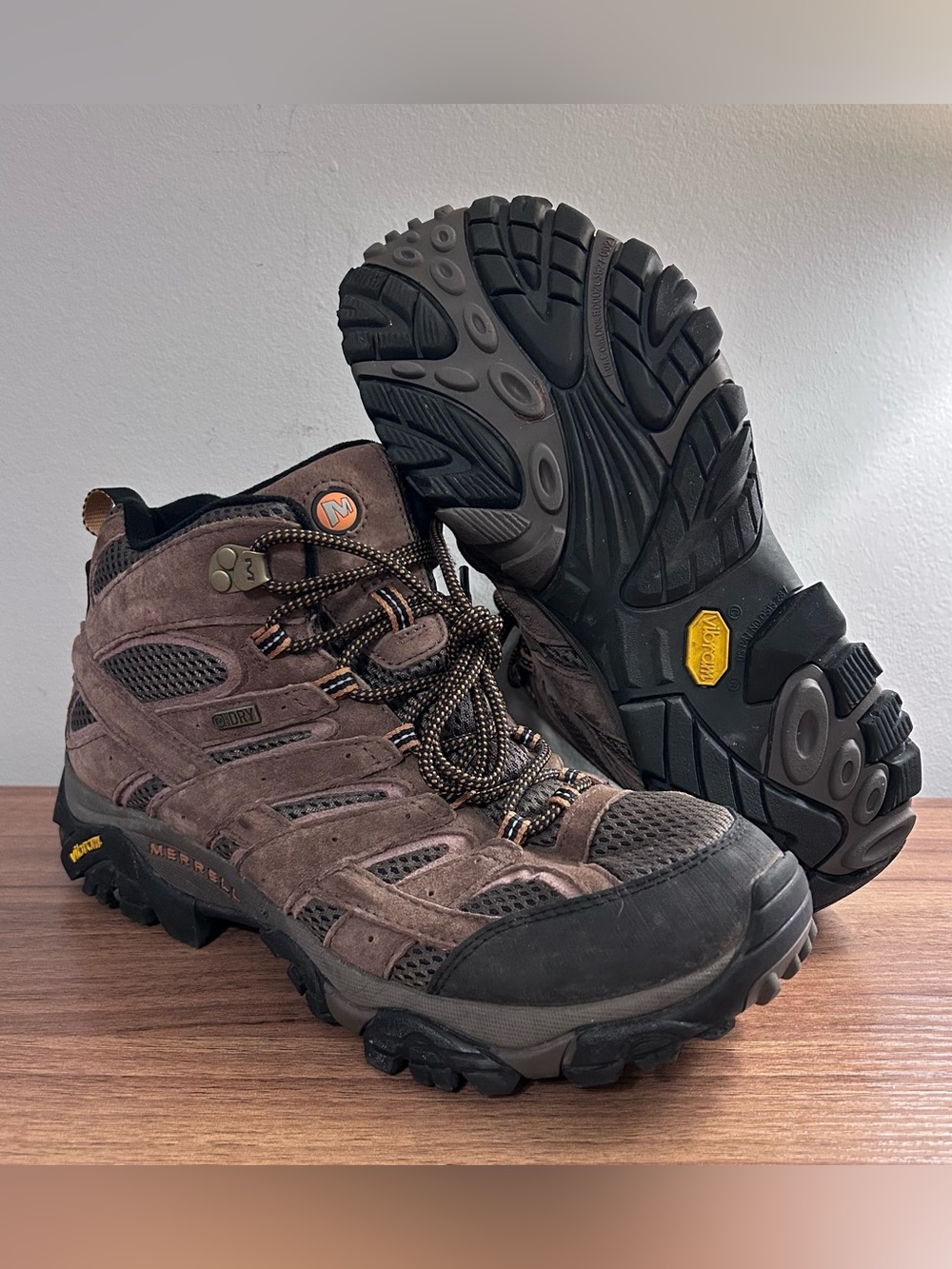 Merrell Men's Boots Moab 2 Mid J06061 Waterproof Camping Hiking Size 10 No Soles